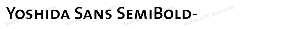  Yoshida Sans SemiBold字体转换